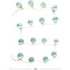 imageCreative CoOp Embossed Mercury Glass Ornament Garland with Gold Cord Blue