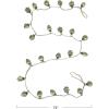 imageCreative CoOp Embossed Mercury Glass Ornament Garland with Jute Cord Olive Green