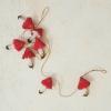imageCreative CoOp Feather and Foam Mushroom Garland with Gold Glitter and Faux Moss Pink White and Green