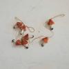 imageCreative CoOp Feather and Foam Mushroom Garland with Gold Glitter and Faux Moss Rust