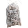 imageCreative CoOp Handmade Wool Felt Ball Garland in Printed Drawstring Bag Brown and Cream Color