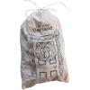 imageCreative CoOp Handmade Wool Felt Ball Garland in Printed Drawstring Bag Oatmeal Color