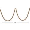 imageCreative CoOp Handmade Wool Felt Ball Garland in Printed Drawstring Bag Oatmeal Color