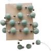 imageCreative CoOp Handmade Wool Felt Ball Garland with Jingle Bells Mint Color