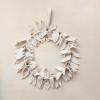 imageCreative CoOp Wool Felt Holly Wreath with Berries and Metallic Gold Thread Embroidery Multicolor