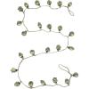 imageCreative CoOp Embossed Mercury Glass Ornament Garland with Jute Cord Olive Green