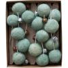 imageCreative CoOp Handmade Wool Felt Ball Garland with Jingle Bells Mint Color