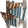 imageCreative CoOp Handmade Wool Felt Scalloped Pennant Garland Multicolor