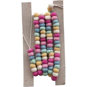 imageCreative CoOp Decorative Handmade Wool Felt Ball Garland Multicolor