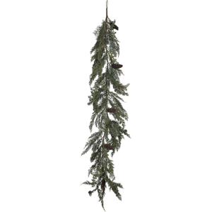 imageCreative CoOp Faux Spruce and Pine Garland with Natural Pinecones Green