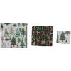 imageCreative CoOp 812quotL x 8quot W x 412quotH 7quot L x 612quotW x 314quotH ampamp 412quotL x 4quot W x 3quot H Printed Recycled Paper Gift Boxes wTreeDeer Patterns ampamp Closures Multi Color Set of 3 