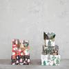 imageCreative CoOp 812quotL x 8quot W x 412quotH 7quot L x 612quotW x 314quotH ampamp 412quotL x 4quot W x 3quot H Printed Recycled Paper Gift Boxes wTreeDeer Patterns ampamp Closures Multi Color Set of 3 