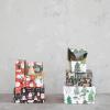 imageCreative CoOp 814quotL x 614quotW x 414quotH 714quotL x 514quotW x 314quotH ampamp 614quotL x 414quotW x 214quotH Printed Recycled Paper Gift Boxes wSnowman ampamp Santa Patterns Multi Color Set of 3 