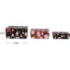 imageCreative CoOp 814quotL x 614quotW x 414quotH 714quotL x 514quotW x 314quotH ampamp 614quotL x 414quotW x 214quotH Printed Recycled Paper Gift Boxes wSnowman ampamp Santa Patterns Multi Color Set of 3 