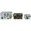 imageCreative CoOp 812quotL x 8quot W x 412quotH 7quot L x 612quotW x 314quotH ampamp 412quotL x 4quot W x 3quot H Printed Recycled Paper Gift Boxes wTreeDeer Patterns ampamp Closures Multi Color Set of 3