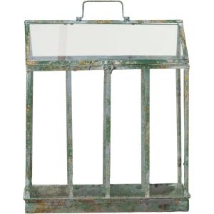 imageCreative CoOp Metal and Glass Terrarium Verdigris Finish Truck Ship