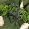 imageCreative CoOp Resin Reindeer Decor Black75 L x 25 W x 12 H