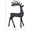 imageCreative CoOp Resin Reindeer Decor Black75 L x 25 W x 12 H