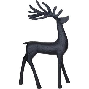 imageCreative CoOp Resin Reindeer Decor Black75 L x 25 W x 12 H