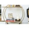 imageCreative CoOp Decorative Glass Cloche with Metal Tray Clear and Copper