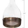 imageCreative CoOp Decorative Glass Cloche with Metal Tray Clear and Copper