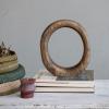 imageCreative CoOp Modern Decorative Carved Wood Standing Circle Natural Dcor