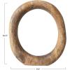 imageCreative CoOp Modern Decorative Carved Wood Standing Circle Natural Dcor