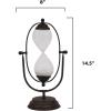 imageDecorative Metal ampamp Glass Thirty Minute HourglassRust