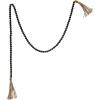 imageCreative CoOp Paulownia Wood Bead Garland with Jute Tassels Distressed Black