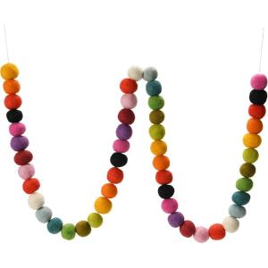 imageCreative CoOp Wool Felt Ball Garland Multi Color