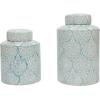 imageBlue ampamp White Decorative Ginger Jar with LidSmall
