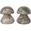 imageCreative CoOp 2Piece Marble Mushroom Shaped Bookends Mint Chocolate Mlange