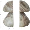 imageCreative CoOp 2Piece Marble Mushroom Shaped Bookends Mint Chocolate Mlange