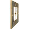imageCreative CoOp 30 Inch Square Wall Clock with Wood Finish and Gold Trim