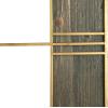 imageCreative CoOp 30 Inch Square Wall Clock with Wood Finish and Gold Trim