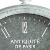 imageCreative CoOp Antique White Mantel Clock with Pewter Finish and Iron Base