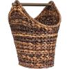 imageCreative CoOp Bankuan Braided Oval Toilet Paper Basket with Wood BarDark Brown