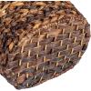 imageCreative CoOp Bankuan Braided Oval Toilet Paper Basket with Wood BarDark Brown