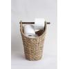 imageCreative CoOp Bankuan Braided Oval Toilet Paper Basket with Wood BarNatural
