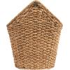 imageCreative CoOp Bankuan Braided Oval Toilet Paper Basket with Wood BarNatural