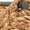 imageCreative CoOp Bankuan Braided Oval Toilet Paper Basket with Wood BarNatural