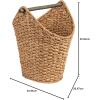 imageCreative CoOp Bankuan Braided Oval Toilet Paper Basket with Wood BarNatural