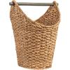 imageCreative CoOp Bankuan Braided Oval Toilet Paper Basket with Wood BarNatural
