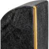 imageCreative CoOp Boho Arched Semicircle Marble Brass Detail Set of 2 Black Bookend