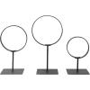 imageCreative CoOp Decorative Modern Found Metal Rings on Stands Black Set of 3