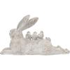 imageCreative CoOp Decorative Resting Rabbit with Birds Figurine Distressed WhiteWhite