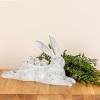 imageCreative CoOp Decorative Resting Rabbit with Birds Figurine Distressed WhiteWhite