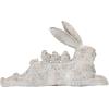 imageCreative CoOp Decorative Resting Rabbit with Birds Figurine Distressed WhiteWhite