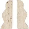 imageCreative CoOp Decorative Travertine Wave Bookends Natural Set of 2