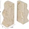 imageCreative CoOp Decorative Travertine Wave Bookends Natural Set of 2